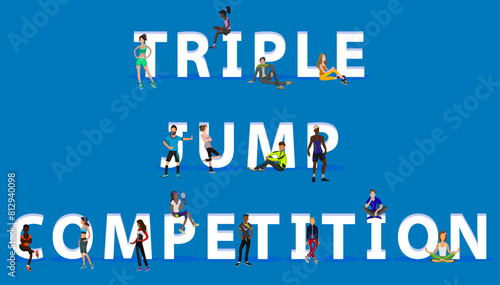 People on "Triple Jump Competition" for Web, Mobile App