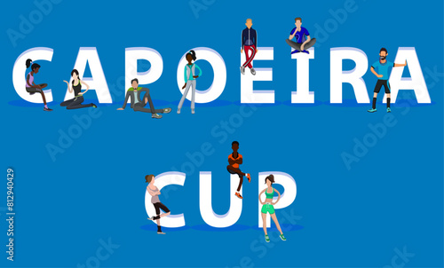 People on "Capoeira Cup" for Web, Mobile App, Presentations