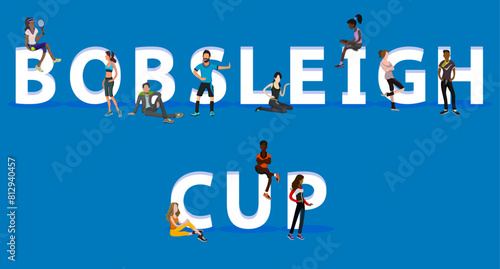People on "Bobsleigh Cup" for Web, Mobile App, Presentations