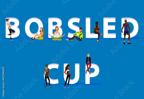 People on "Bobsled Cup" for Web, Mobile App, Presentations