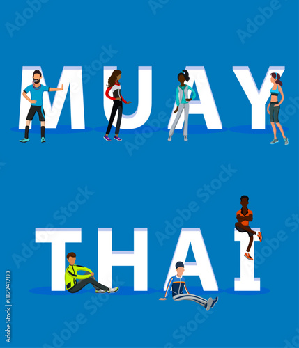 People on "Muay Thai" for Web, Mobile App, Presentations