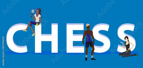 People on "Chess" for Web, Mobile App, Presentations