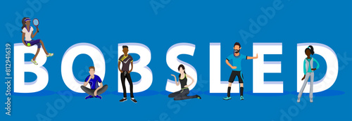 People on "Bobsled" for Web, Mobile App, Presentations