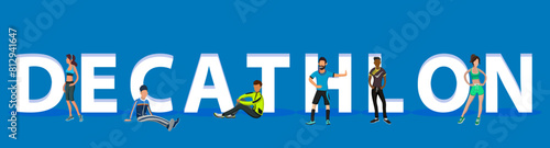 People on "Decathlon" for Web, Mobile App, Presentations