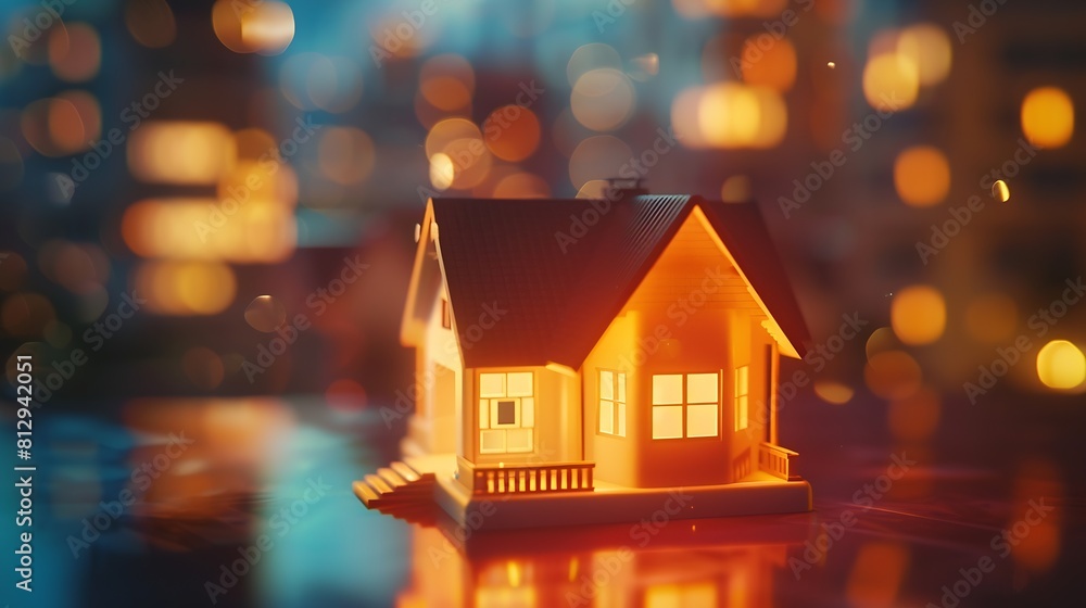 real estate buy house concept location energy efficiency rating and property value Real estate online on virtual screens new home for the family home search land price : Generative AI