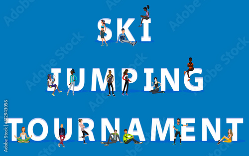 People on "Ski Jumping Tournament" for Web, Mobile App