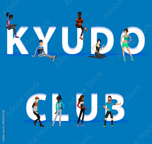 People on "Kyudo Club" for Web, Mobile App, Presentations