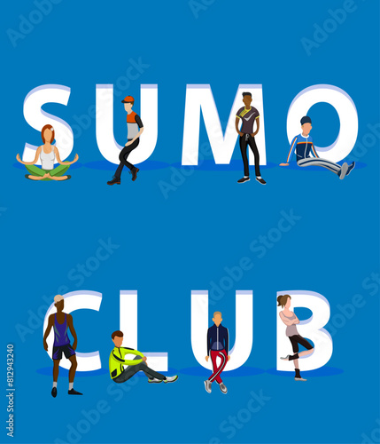 People on "Sumo Club" for Web, Mobile App, Presentations