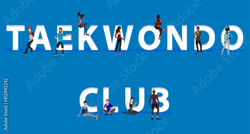 People on "Taekwondo Club" for Web, Mobile App, Presentations