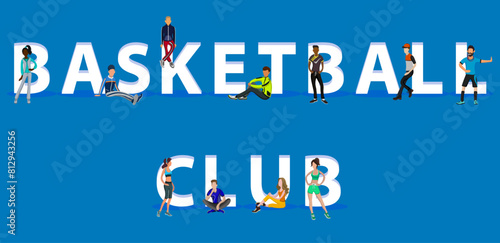 People on "Basketball Club" for Web, Mobile App, Presentations