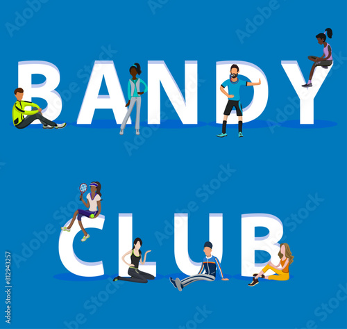 People on "Bandy Club" for Web, Mobile App, Presentations
