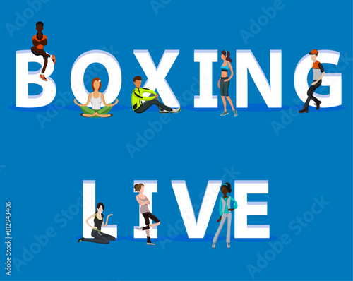 People on "Boxing Live" for Web, Mobile App, Presentations