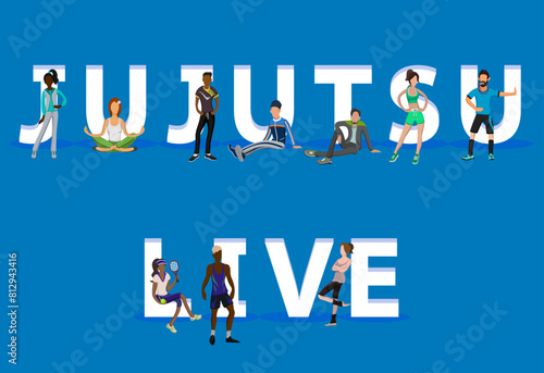 People on "Jujutsu Live" for Web, Mobile App, Presentations