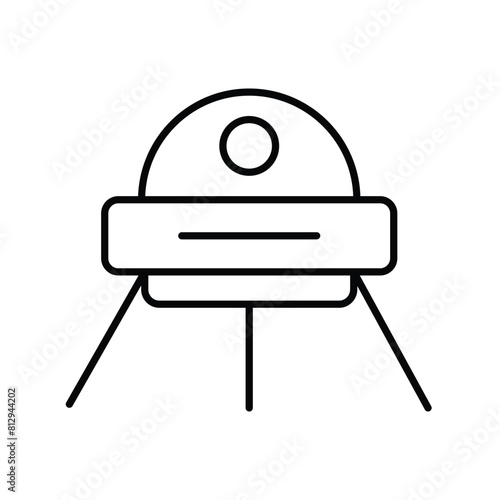sputnik with white background vector stock illustration