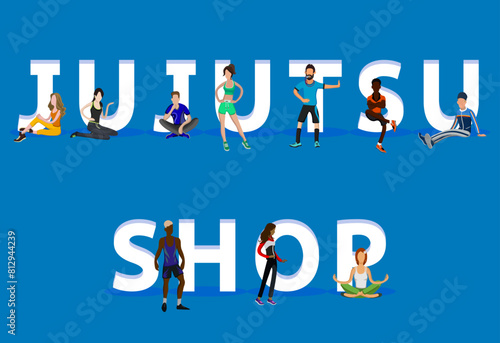 People on "Jujutsu Shop" for Web, Mobile App, Presentations