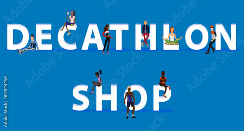 People on "Decathlon Shop" for Web, Mobile App, Presentations