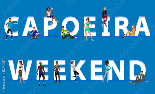 People on "Capoeira Weekend" for Web, Mobile App, Presentations