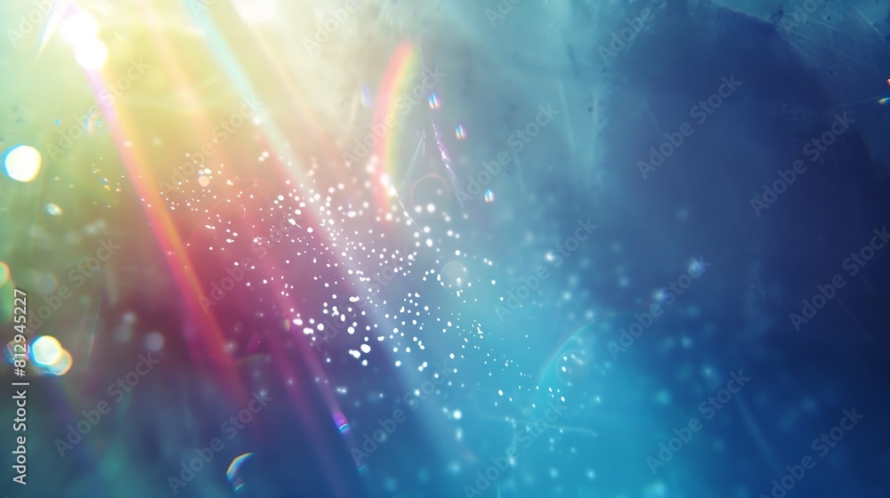 Dust scratches overlay Old film effect Blue distressed faded glass with smeared dirt stains colorful rainbow lens flare design : Generative AI Dust scratches overlay Old film effect Blue distressed faded glass with smeared dirt stains colorful rainbow lens flare design : Generative AI