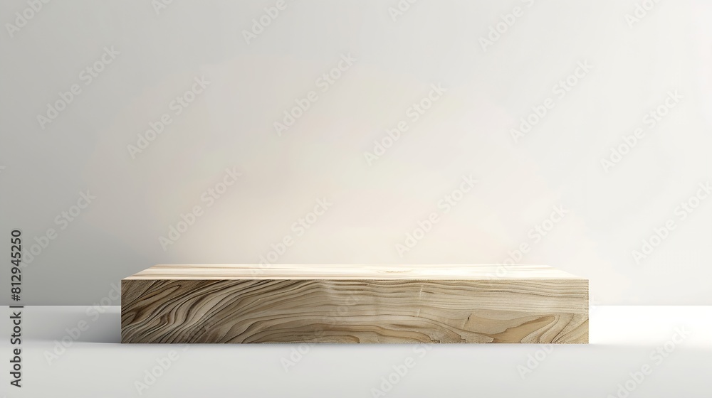 Old wood product display podium presentation minimal style isolated on white background with clipping path for design work : Generative AI Old wood product display podium presentation minimal style isolated on white background with clipping path for design work : Generative AI
