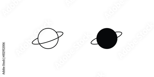 saturn  with white background vector stock illustration