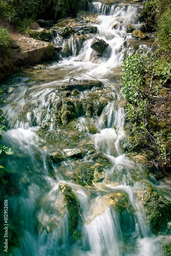 Obraz na płótnie small torrent in a long-term shot w salonie