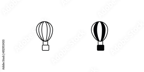 hot air balloon with white background vector stock illustration
