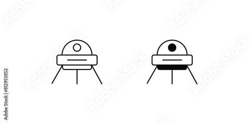 sputnik with white background vector stock illustration