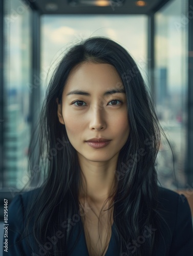 Young Asian Woman in Business Suit
