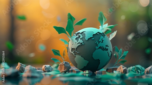 Fototapeta Naklejka Na Ścianę i Meble -  World Environment Day. concept planet earth globe