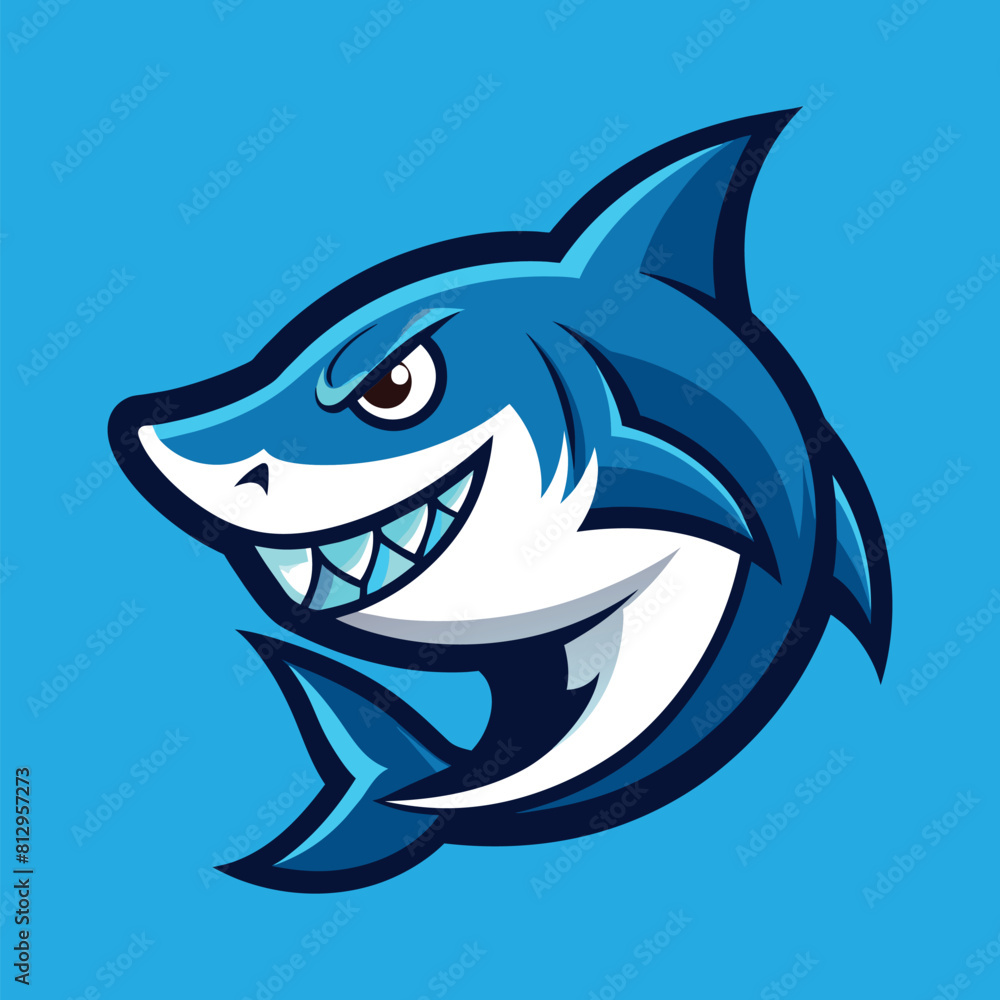 Shark mascot logo design shark vector illustration
Shark mascot logo design shark vector illustration