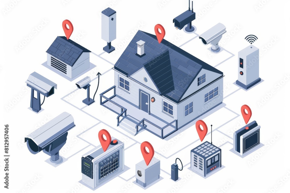 Family safety is enhanced by security cameras with voice enabled security, active sensors on entry points, and monitored entrances. Family safety is enhanced by security cameras with voice enabled security, active sensors on entry points, and monitored entrances.