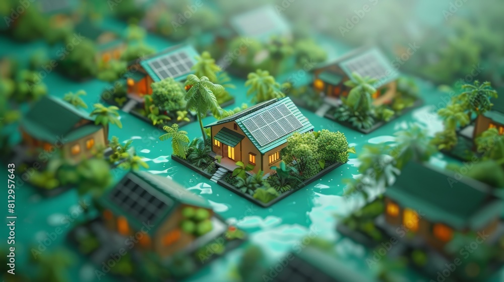 Obraz premium World Environment Day. concept ecological renewable green electricity