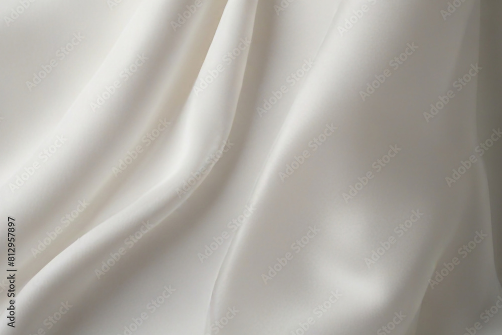Fototapeta premium luxurious white silk fabric with elegant folds