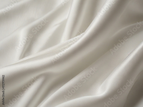  luxurious white silk fabric with elegant folds