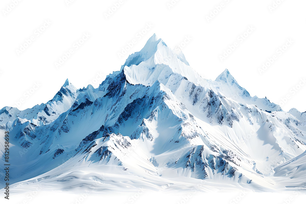 Huge Mountains on isolated transparent background Huge Mountains on isolated transparent background
