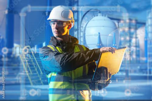 Male technologist at chemic...