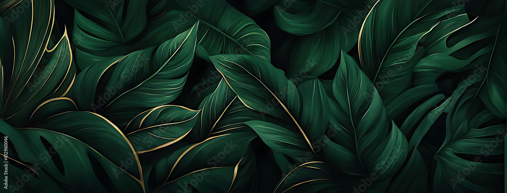 Pattern leaf background green plant tree abstract palm floral wallpaper flower foliage art jungle. Background luxury leaf pattern texture design line summer gold nature monstera fabric golden leaves. Pattern leaf background green plant tree abstract palm floral wallpaper flower foliage art jungle. Background luxury leaf pattern texture design line summer gold nature monstera fabric golden leaves.