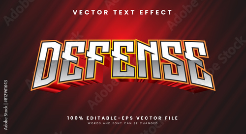 Defense editable text effect template with abstract style