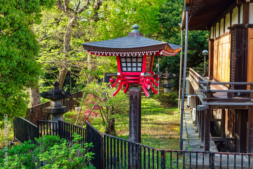 Shinobazu pond and Benten Hall Temple in Ueno, Tokyo, Japan photo