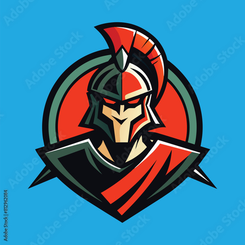 Spartan mascot logo design spartan vector
