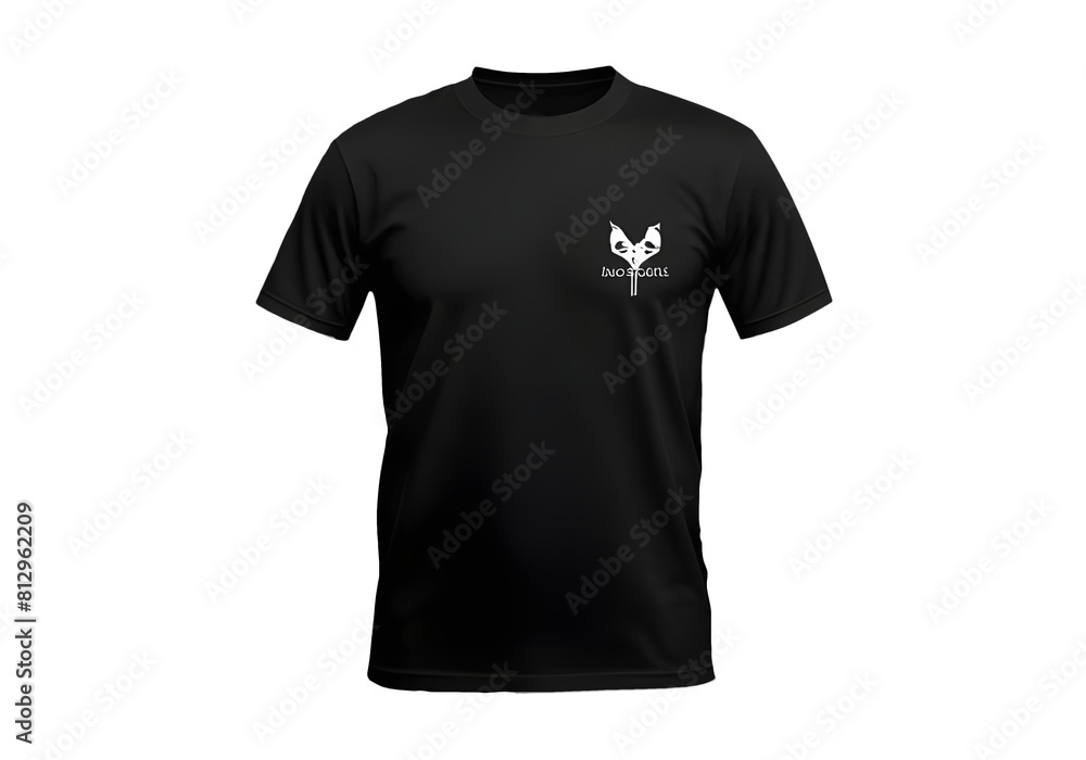 Black t-shirt, clothes on isolated Png background. Png white T shirt Black t-shirt, clothes on isolated Png background. Png white T shirt