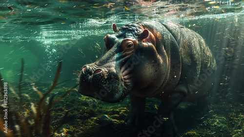 Hippopotamus Submerged