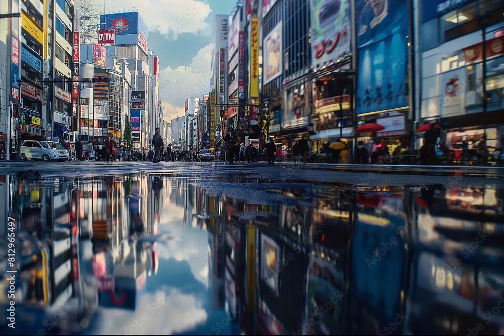 Obraz premium day view of the japan city