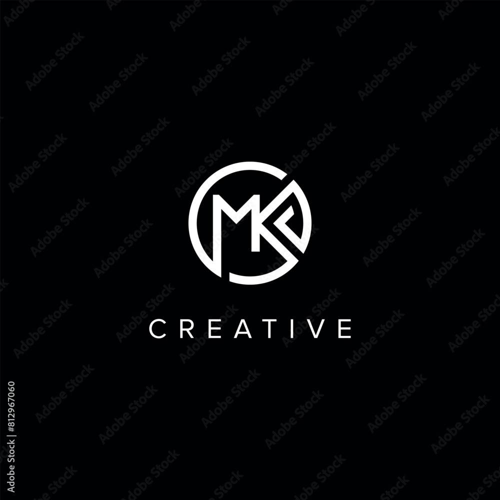MK KM Abstract Letter logo design. Initial Vector symbol. MK KM Abstract Letter logo design. Initial Vector symbol.