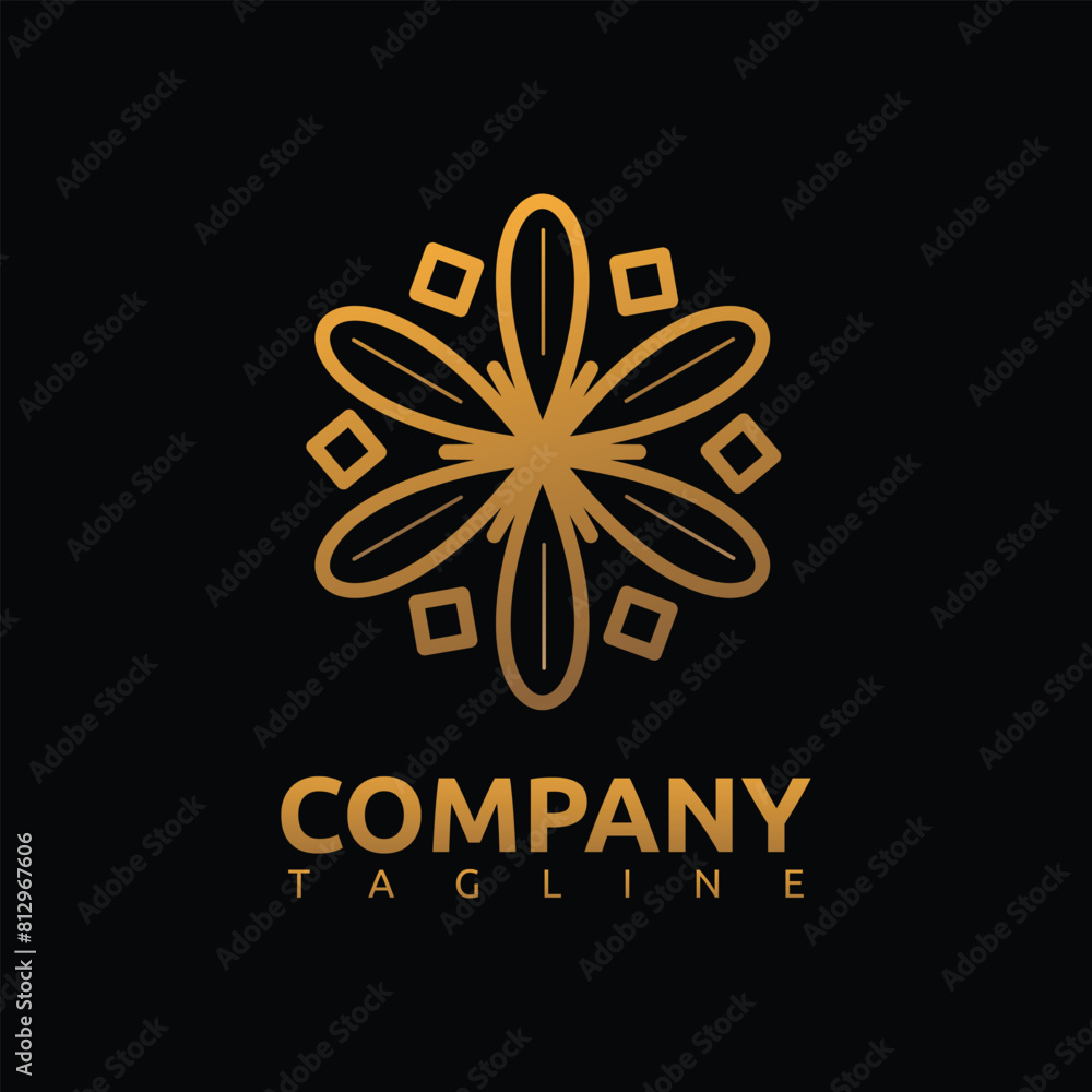 Flower logo template perfect for agriculture company 