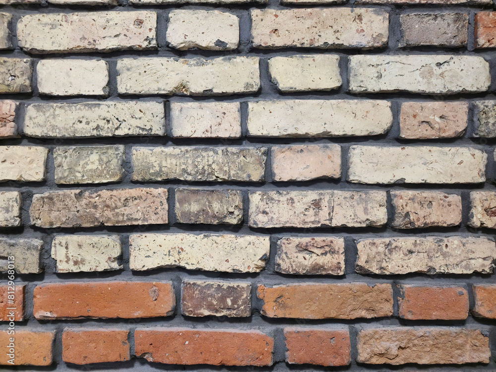 Fototapeta premium Ceglana , murowana ściana budynku loftowego, industrialna architektura