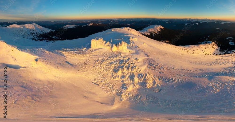 snow covered mountains