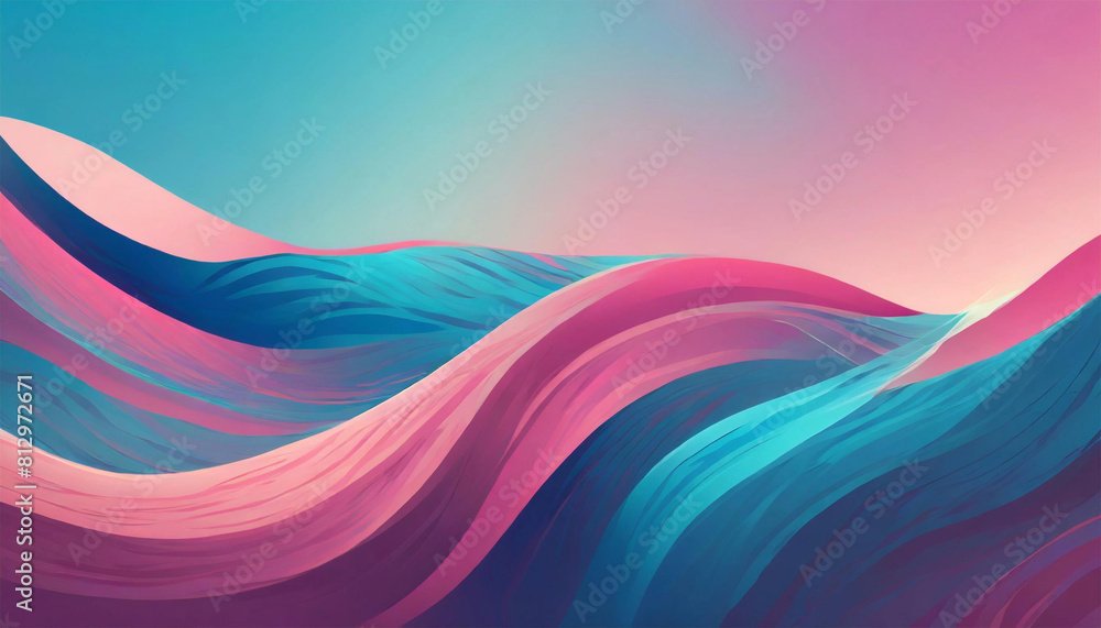 Blue pink abstract wavy unique background, gradient blend, illustration. Blue pink abstract wavy unique background, gradient blend, illustration.