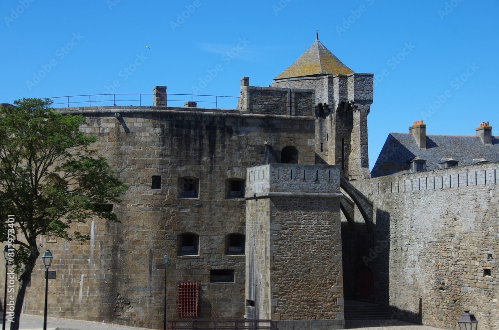 Obraz premium Ramparts of the city of St Malo in Brittany in France, Europe