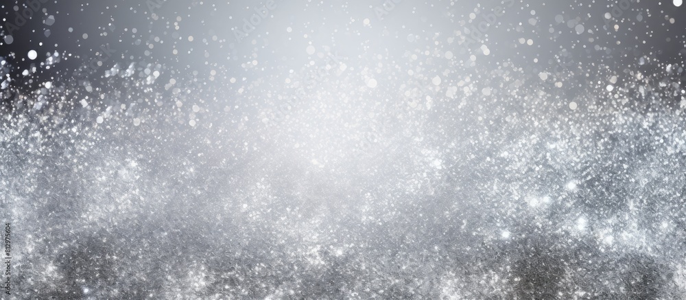 A sparkling silver background with a textured glittering surface perfect for copy space image